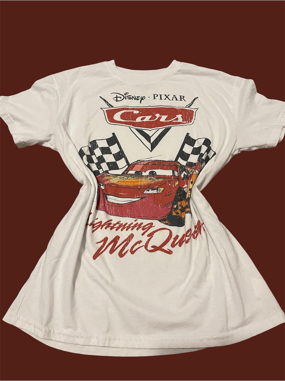 Cars Lightning McQueen Graphic Tee - White